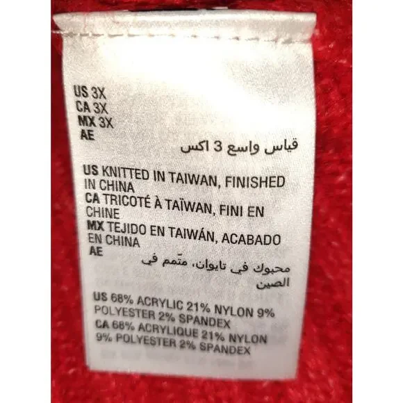 Style & Co Cherry Red Turtleneck Plus Sz 3X Soft Roomy Cozy Winter Outdoor - Picture 10 of 16